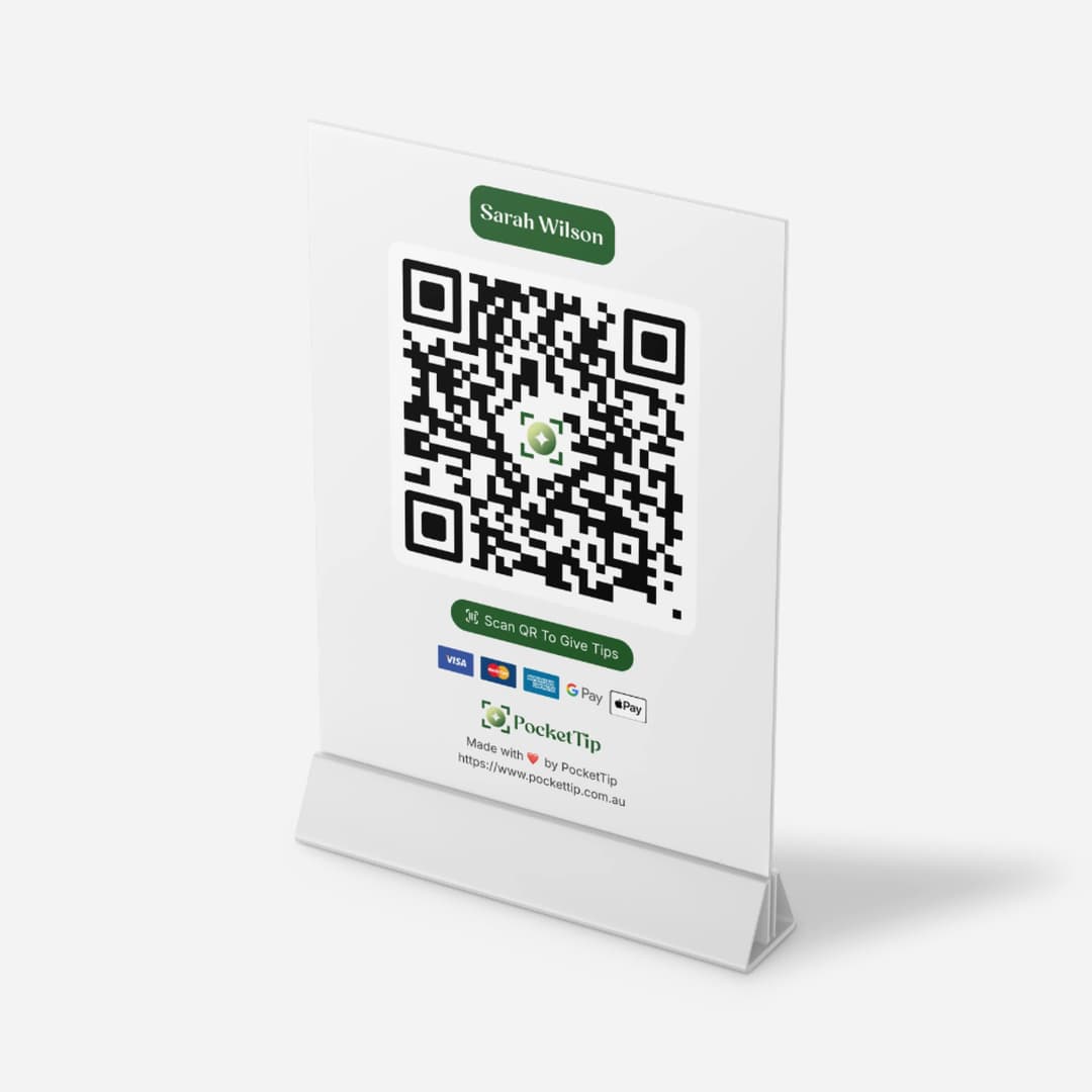 PocketTip QR Code Table Stand